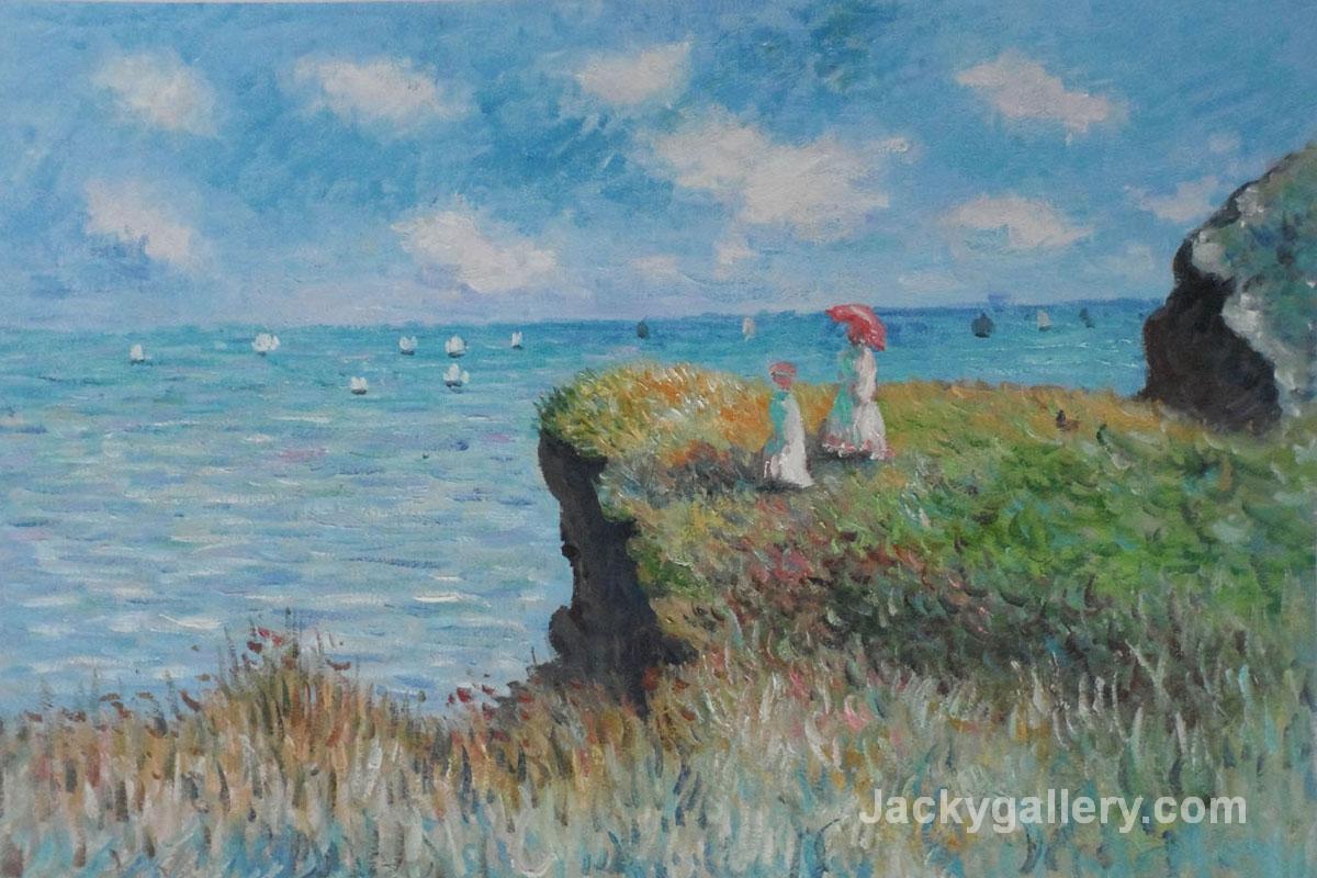 Cliff Walk at Pourville aRT by Claude Monet paintings reproduction